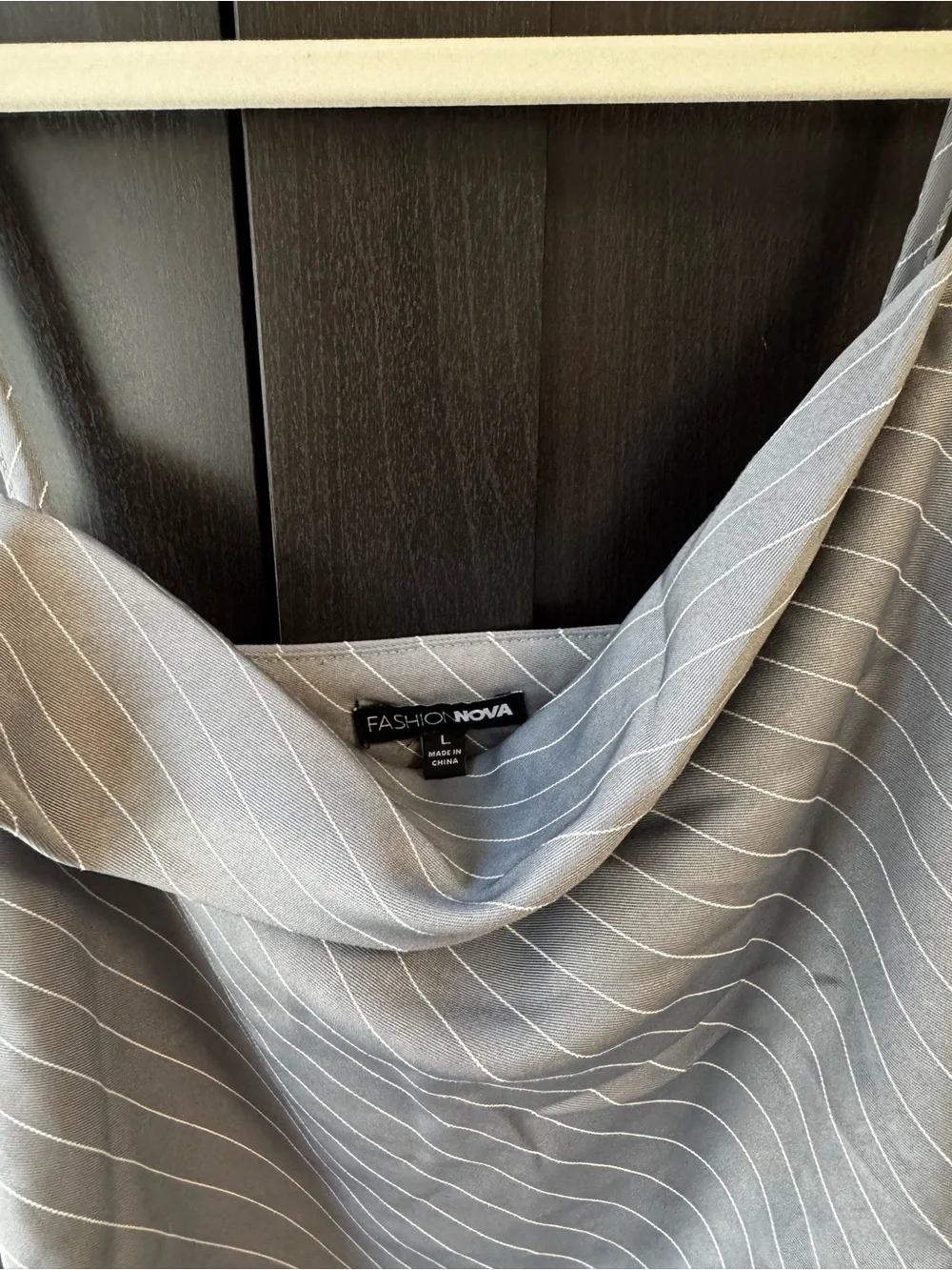 NWOT Cowl neck striped tank